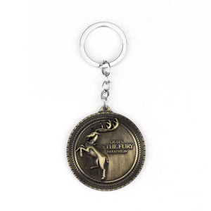 RJ Game of Thrones Keychain House Stark Wolf Beer Opener Key chain A Song Of Ice And Fire Targaryen Dragon Keyring Souvenir Gift