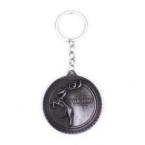 RJ Game of Thrones Keychain House Stark Wolf Beer Opener Key chain A Song Of Ice And Fire Targaryen Dragon Keyring Souvenir Gift
