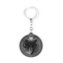 Load image into Gallery viewer, RJ Game of Thrones Keychain House Stark Wolf Beer Opener Key chain A Song Of Ice And Fire Targaryen Dragon Keyring Souvenir Gift