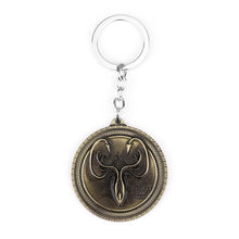 Load image into Gallery viewer, RJ Game of Thrones Keychain House Stark Wolf Beer Opener Key chain A Song Of Ice And Fire Targaryen Dragon Keyring Souvenir Gift