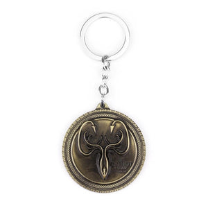 RJ Game of Thrones Keychain House Stark Wolf Beer Opener Key chain A Song Of Ice And Fire Targaryen Dragon Keyring Souvenir Gift