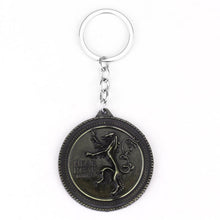 Load image into Gallery viewer, RJ Game of Thrones Keychain House Stark Wolf Beer Opener Key chain A Song Of Ice And Fire Targaryen Dragon Keyring Souvenir Gift