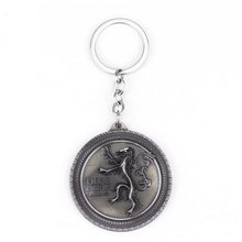 Load image into Gallery viewer, RJ Game of Thrones Keychain House Stark Wolf Beer Opener Key chain A Song Of Ice And Fire Targaryen Dragon Keyring Souvenir Gift