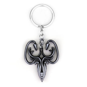 RJ Game of Thrones Keychain House Stark Wolf Beer Opener Key chain A Song Of Ice And Fire Targaryen Dragon Keyring Souvenir Gift