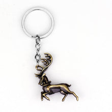 Load image into Gallery viewer, RJ Game of Thrones Keychain House Stark Wolf Beer Opener Key chain A Song Of Ice And Fire Targaryen Dragon Keyring Souvenir Gift
