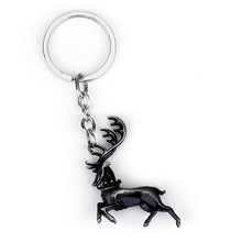 Load image into Gallery viewer, RJ Game of Thrones Keychain House Stark Wolf Beer Opener Key chain A Song Of Ice And Fire Targaryen Dragon Keyring Souvenir Gift