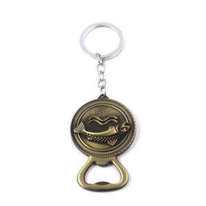 RJ Game of Thrones Keychain House Stark Wolf Beer Opener Key chain A Song Of Ice And Fire Targaryen Dragon Keyring Souvenir Gift