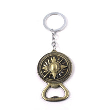 Load image into Gallery viewer, RJ Game of Thrones Keychain House Stark Wolf Beer Opener Key chain A Song Of Ice And Fire Targaryen Dragon Keyring Souvenir Gift