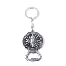 Load image into Gallery viewer, RJ Game of Thrones Keychain House Stark Wolf Beer Opener Key chain A Song Of Ice And Fire Targaryen Dragon Keyring Souvenir Gift
