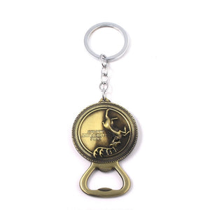 RJ Game of Thrones Keychain House Stark Wolf Beer Opener Key chain A Song Of Ice And Fire Targaryen Dragon Keyring Souvenir Gift