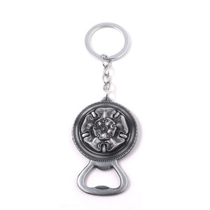 RJ Game of Thrones Keychain House Stark Wolf Beer Opener Key chain A Song Of Ice And Fire Targaryen Dragon Keyring Souvenir Gift