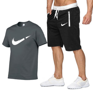 Nike T Shirt+Shorts Sets Men Letter Printed Summer Suits 2019 Casual Tshirt Men Tracksuits Brand Clothing Streetwwar Tops Tees Set Male