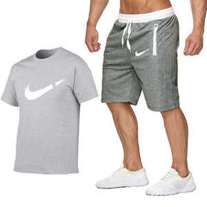 Nike T Shirt+Shorts Sets Men Letter Printed Summer Suits 2019 Casual Tshirt Men Tracksuits Brand Clothing Streetwwar Tops Tees Set Male