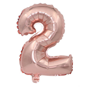 32inch 0-9 Large Helium Digital Air Ballons Foil Children Birthday Party Toys Silver Gold Rose Color Party Kids Cartoon Hat Toys