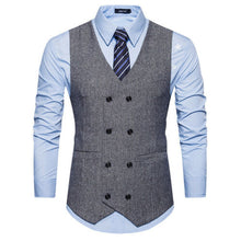 Load image into Gallery viewer, Vest Fit Business Formal Slim Suit Trendy Tuxedo Botton British Men&#39;s Botton British  Slim Fit Formal Vest Suit Tuxedo Waistcoat