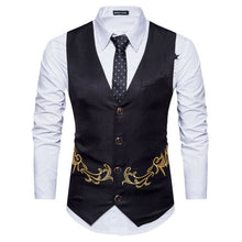 Load image into Gallery viewer, Vest Fit Business Formal Slim Suit Trendy Tuxedo Botton British Men&#39;s Botton British  Slim Fit Formal Vest Suit Tuxedo Waistcoat