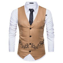 Load image into Gallery viewer, Vest Fit Business Formal Slim Suit Trendy Tuxedo Botton British Men&#39;s Botton British  Slim Fit Formal Vest Suit Tuxedo Waistcoat