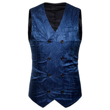 Load image into Gallery viewer, Vest Fit Business Formal Slim Suit Trendy Tuxedo Botton British Men&#39;s Botton British  Slim Fit Formal Vest Suit Tuxedo Waistcoat