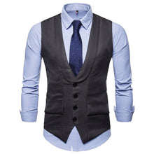 Load image into Gallery viewer, Vest Fit Business Formal Slim Suit Trendy Tuxedo Botton British Men&#39;s Botton British  Slim Fit Formal Vest Suit Tuxedo Waistcoat
