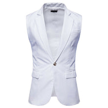 Load image into Gallery viewer, Vest Fit Business Formal Slim Suit Trendy Tuxedo Botton British Men&#39;s Botton British  Slim Fit Formal Vest Suit Tuxedo Waistcoat