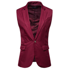 Load image into Gallery viewer, Vest Fit Business Formal Slim Suit Trendy Tuxedo Botton British Men&#39;s Botton British  Slim Fit Formal Vest Suit Tuxedo Waistcoat