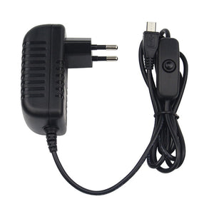 Aokin 5V 3A Power Supply Charger AC Adapter Micro USB Cable with Power On/Off Switch EU US UK AU Plug For Raspberry Pi 3 banana