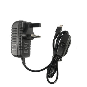 Aokin 5V 3A Power Supply Charger AC Adapter Micro USB Cable with Power On/Off Switch EU US UK AU Plug For Raspberry Pi 3 banana
