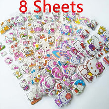 Load image into Gallery viewer, 3D Cartoon Stickers Waterproof Bubble PVC DIY Sticker Princess Car Mickey Kitty Girls Boys Kids Children Gifts 10/6/8 Sheets