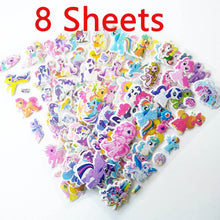 Load image into Gallery viewer, 3D Cartoon Stickers Waterproof Bubble PVC DIY Sticker Princess Car Mickey Kitty Girls Boys Kids Children Gifts 10/6/8 Sheets