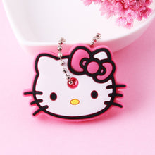 Load image into Gallery viewer, Cartoon Anime Cute Key Cover Cap Silicone Mickey Stitch Bear Keychain Women Gift Owl Porte Clef Hello Kitty Minne Key Chain