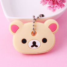 Load image into Gallery viewer, Cartoon Anime Cute Key Cover Cap Silicone Mickey Stitch Bear Keychain Women Gift Owl Porte Clef Hello Kitty Minne Key Chain