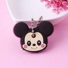Load image into Gallery viewer, Cartoon Anime Cute Key Cover Cap Silicone Mickey Stitch Bear Keychain Women Gift Owl Porte Clef Hello Kitty Minne Key Chain