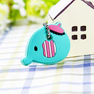 Cartoon Anime Cute Key Cover Cap Silicone Mickey Stitch Bear Keychain Women Gift Owl Porte Clef Hello Kitty Minne Key Chain