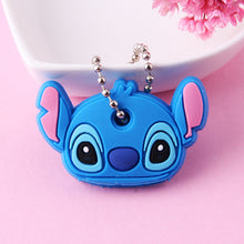 Load image into Gallery viewer, Cartoon Anime Cute Key Cover Cap Silicone Mickey Stitch Bear Keychain Women Gift Owl Porte Clef Hello Kitty Minne Key Chain