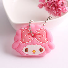 Load image into Gallery viewer, Cartoon Anime Cute Key Cover Cap Silicone Mickey Stitch Bear Keychain Women Gift Owl Porte Clef Hello Kitty Minne Key Chain