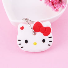 Load image into Gallery viewer, Cartoon Anime Cute Key Cover Cap Silicone Mickey Stitch Bear Keychain Women Gift Owl Porte Clef Hello Kitty Minne Key Chain