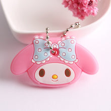 Load image into Gallery viewer, Cartoon Anime Cute Key Cover Cap Silicone Mickey Stitch Bear Keychain Women Gift Owl Porte Clef Hello Kitty Minne Key Chain
