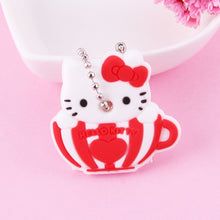 Load image into Gallery viewer, Cartoon Anime Cute Key Cover Cap Silicone Mickey Stitch Bear Keychain Women Gift Owl Porte Clef Hello Kitty Minne Key Chain