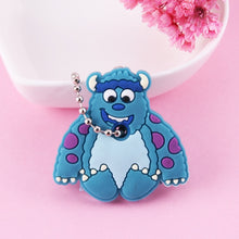 Load image into Gallery viewer, Cartoon Anime Cute Key Cover Cap Silicone Mickey Stitch Bear Keychain Women Gift Owl Porte Clef Hello Kitty Minne Key Chain