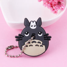 Load image into Gallery viewer, Cartoon Anime Cute Key Cover Cap Silicone Mickey Stitch Bear Keychain Women Gift Owl Porte Clef Hello Kitty Minne Key Chain