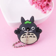 Load image into Gallery viewer, Cartoon Anime Cute Key Cover Cap Silicone Mickey Stitch Bear Keychain Women Gift Owl Porte Clef Hello Kitty Minne Key Chain