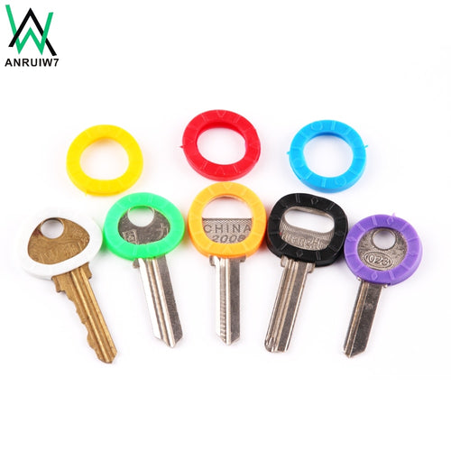 Multi Color 8pcs/16pcs Key Cover Cap Environmental Protection Rubber Soft Key Locks Keys Cap Key Ring