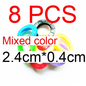 Multi Color 8pcs/16pcs Key Cover Cap Environmental Protection Rubber Soft Key Locks Keys Cap Key Ring