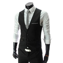 Load image into Gallery viewer, 2019 New Men Dress Vests For Men Slim Fit Mens Suit Vest Male Waistcoat Gilet Homme Casual Sleeveless Formal Business Jacket