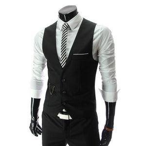 Business Men Formal Dress Suit Vests Slim Fit Men Suit Vest Male Wedding Party Waistcoat Homme Classic Casual Sleeveless Coats