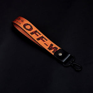 Off White Ribbon Keychain Women Phone Case Wallet key chain porte clef For Bag Key ring llaveros mujer sleutelhanger Chaveiro