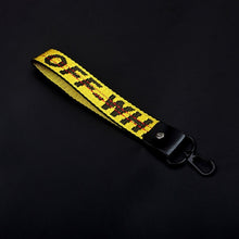 Load image into Gallery viewer, Off White Ribbon Keychain Women Phone Case Wallet key chain porte clef For Bag Key ring llaveros mujer sleutelhanger Chaveiro