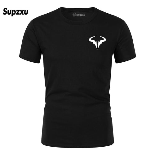 2019 Summer New Printed Cotton Casual Short Sleeve Big Yards T Shirt Men Rafaels Nadal Natto Bull T-shirt Top Tees Plus Size