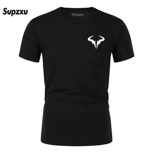 2019 Summer New Printed Cotton Casual Short Sleeve Big Yards T Shirt Men Rafaels Nadal Natto Bull T-shirt Top Tees Plus Size