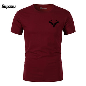 2019 Summer New Printed Cotton Casual Short Sleeve Big Yards T Shirt Men Rafaels Nadal Natto Bull T-shirt Top Tees Plus Size